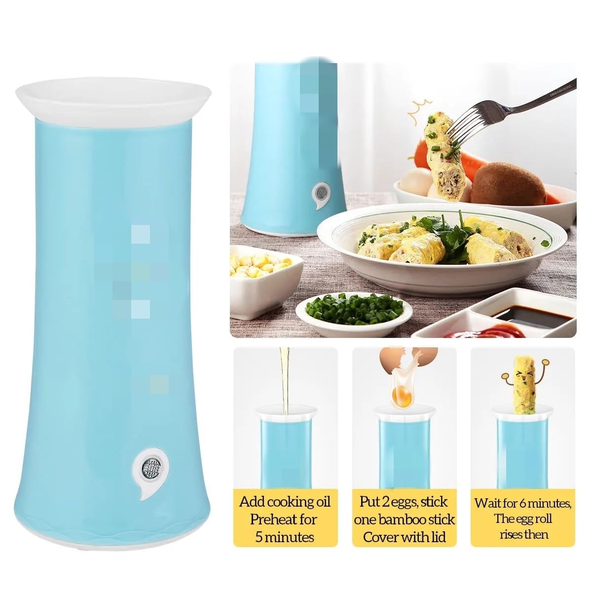 Automatic Egg Roll Maker Electric Egg Boiler - Omelette & Sausage Cooking Tool with Rising Function, Perfect for Breakfast Meal Prep & Home Kitchen Use (Color: 1)