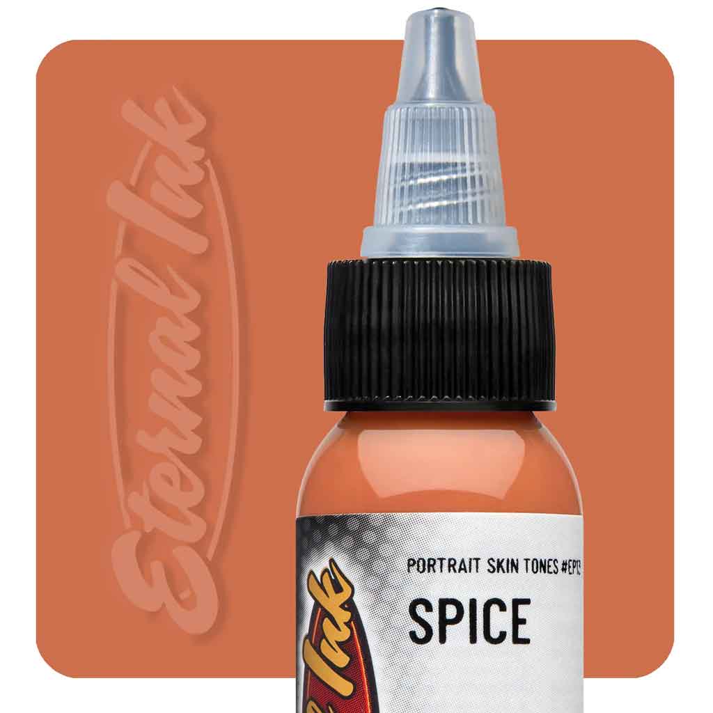 Eternal Ink Spice Tattoo Ink - 1 oz Bottle for Professional Tattoo Artists & Body Art Enthusiasts | Vegan, Sterile & Long-Lasting | Perfect for Tattoo Studios, Home Artists & DIY Projects