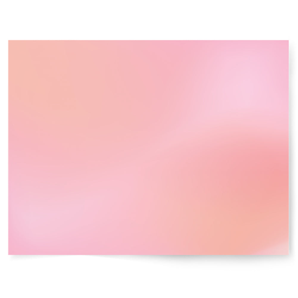 Baby Pink Peach Gradient Vinyl Backdrop for Photography | Single-Sided Flat Lay Background for Newborn, Baby Shower & Portrait Photo Shoots