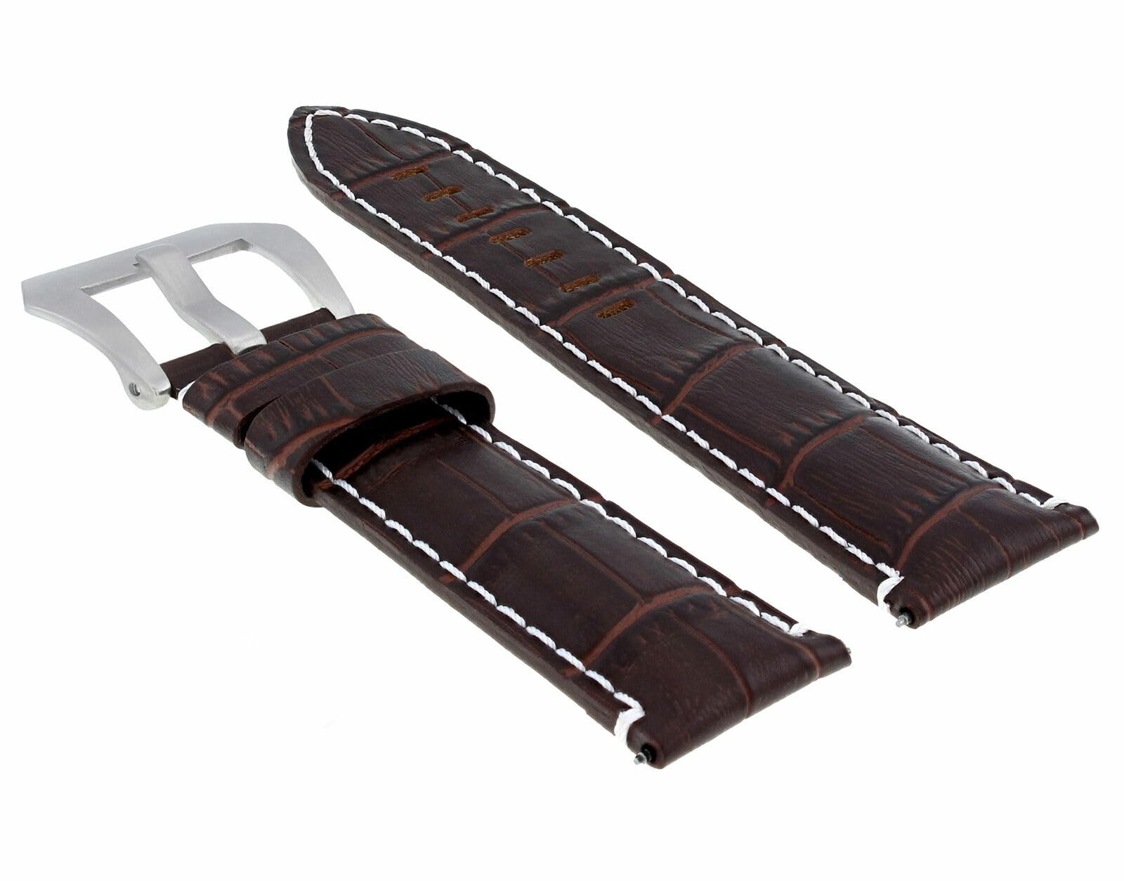 22-24mm Genuine Leather Watch Band Strap Replacement for Montblanc Timewalker Chrono - Durable & Stylish Watch Accessory for Business, Casual & Formal Occasions