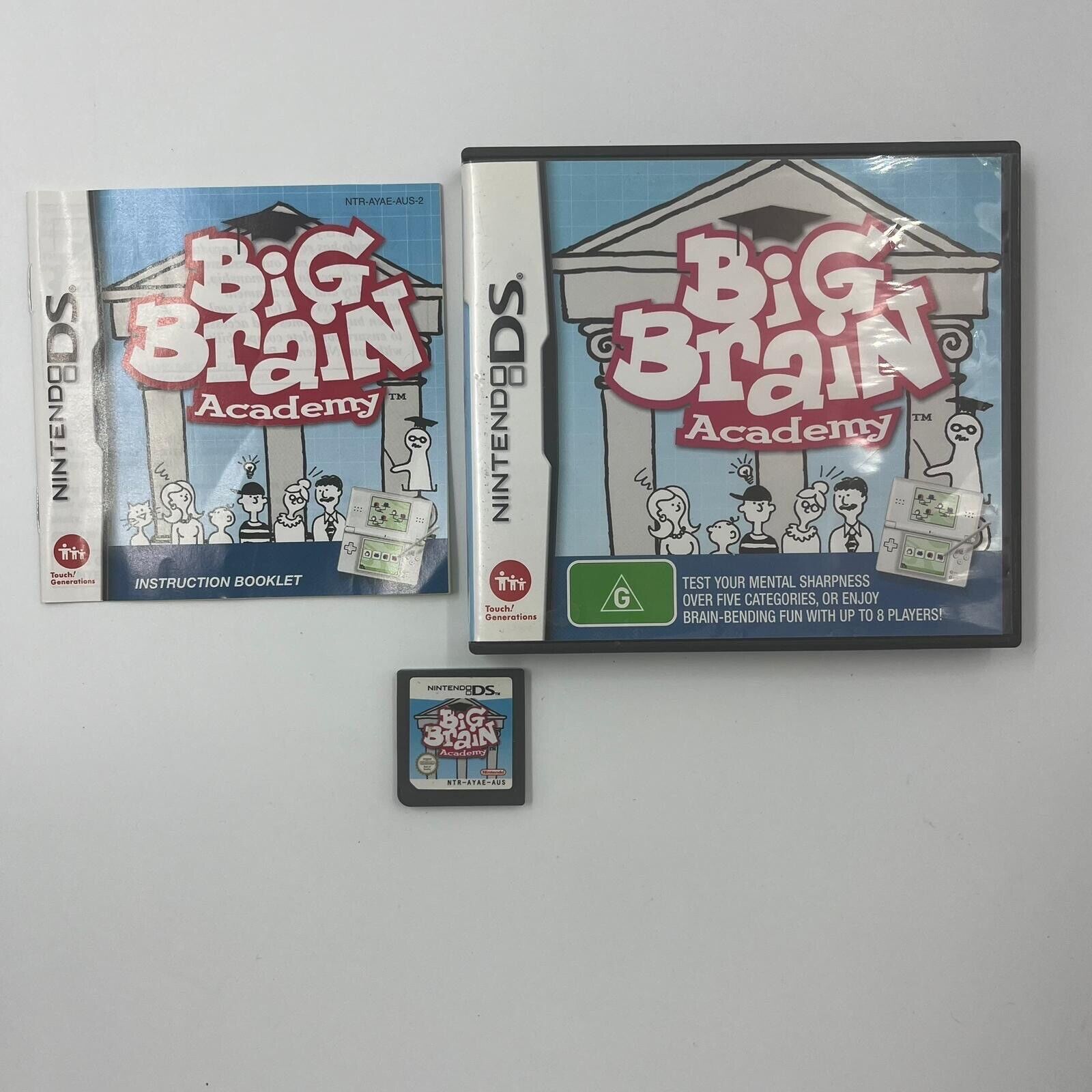 Big Brain Academy Nintendo DS Game with Instruction Manual - Fun Brain Training Puzzle Game for Kids & Adults, Perfect for Travel & Family Game Nights