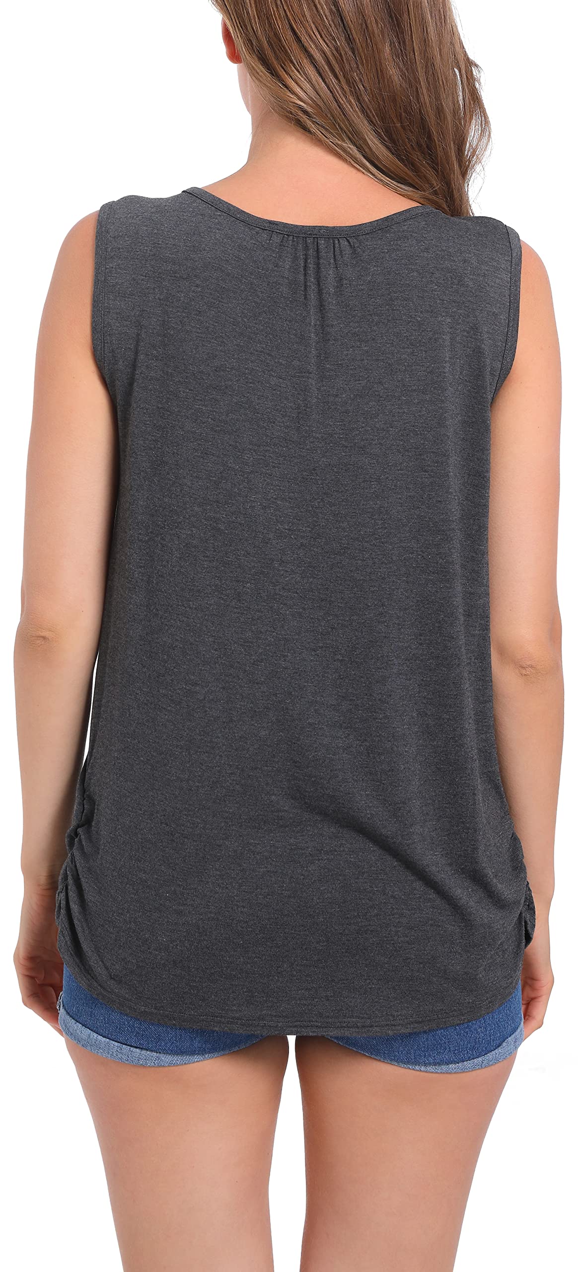 SUIEK Women's Maternity Nursing Tops - Soft Breastfeeding Tank Tops & Tee Shirts for Pregnancy - Comfortable Nursing Clothes for New Moms (Perfect for Daily Wear, Hospital Visits & Nursing at Home)