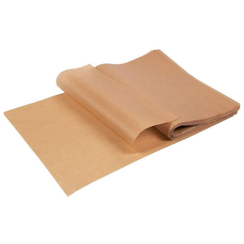VALINK 100 Pcs Unbleached Parchment Paper Sheets - Precut Non-Stick Baking Paper for Cookies, Oven, Microwave & Grill - High Temperature Resistant Baking Mat - Perfect for Baking, Roasting & Food Prep