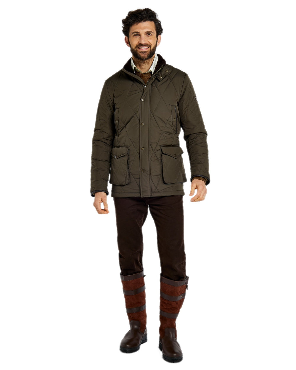 Dubarry Men's Farmley Quilted Jacket - Waterproof Winter Coat for Outdoor Activities, Hiking & Farming | Warm Insulated Jacket for Cold Weather