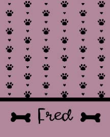 Personalized Dog Blanket Paws Name2