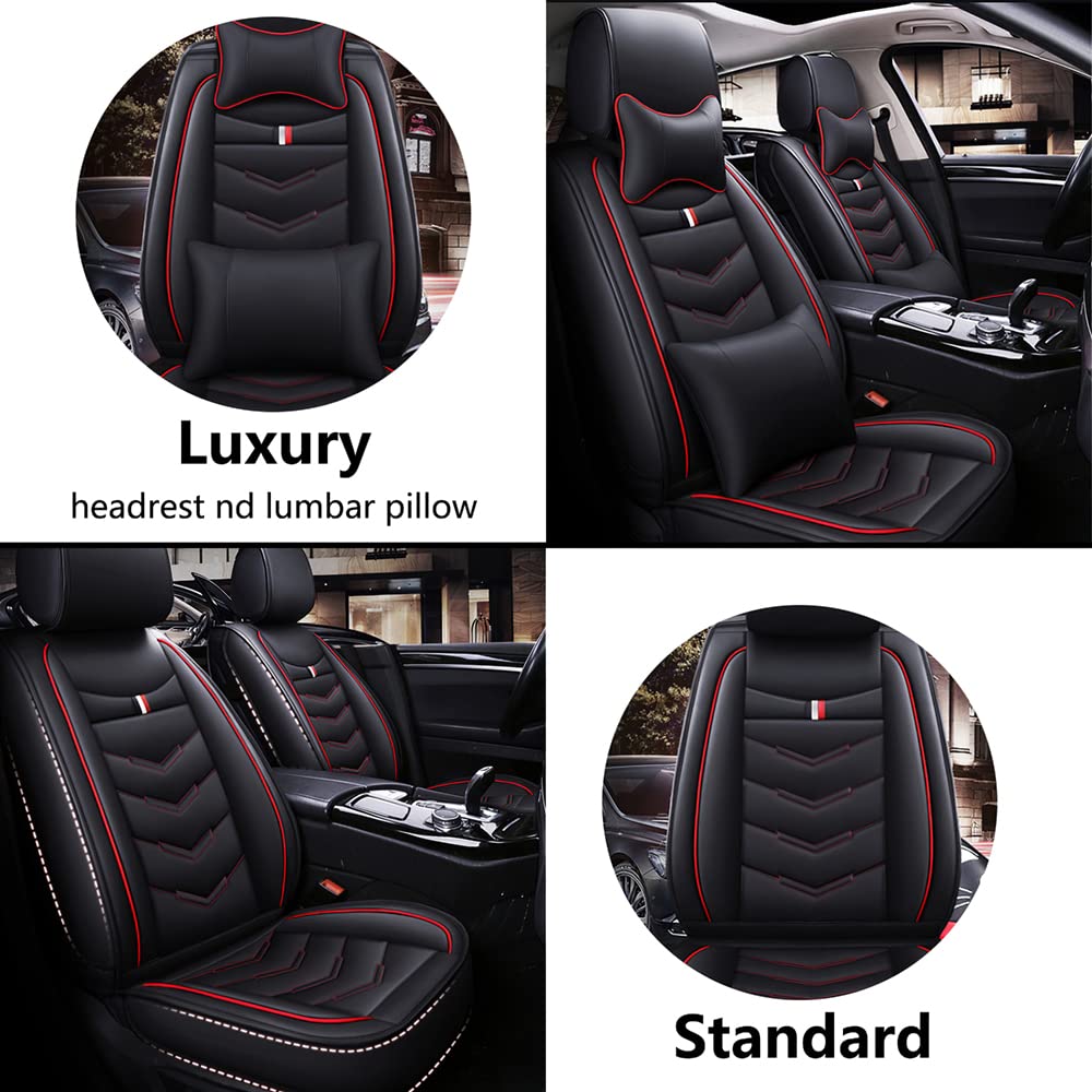 Premium Waterproof Leather Car Seat Covers for Scion tC 2005-2016 - Durable, Breathable, Odor-Free Sport Seat Protectors (Luxury Black) | Perfect for Daily Commutes, Road Trips & Car Enthusiasts