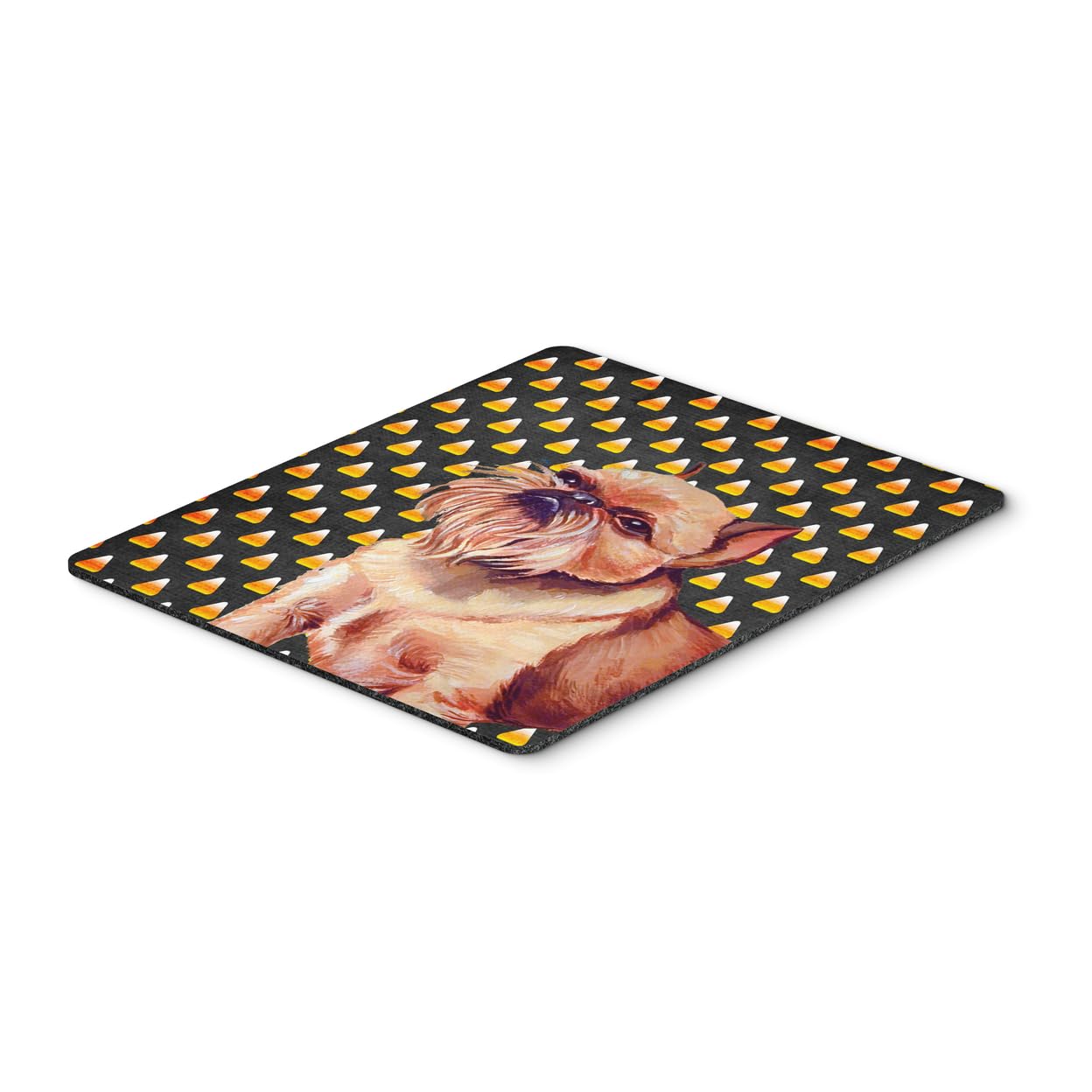 Brussels Griffon Candy Corn Halloween Mouse Pad - Large Washable Non-Slip Desk Mat for Home Office, Gaming & Computer Work | Cute Pet Portrait Design for Halloween Decor & Workspace Accessories