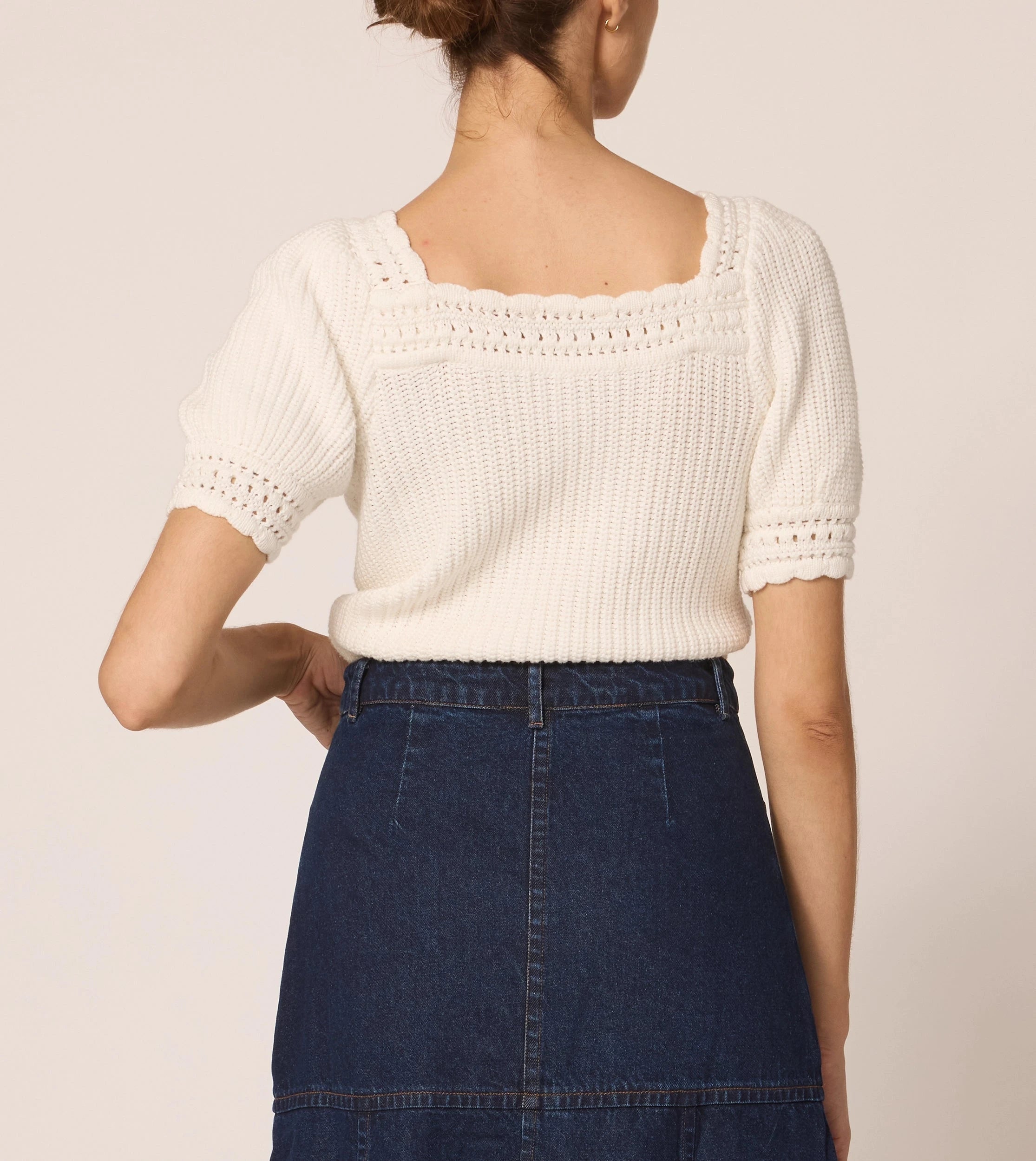 Rowan Sweater Top for Women - Soft Ivory Knit Pullover | Cozy Casual Wear for Fall & Winter | Perfect for Office, Dates & Layering