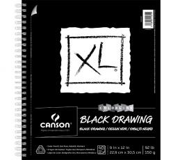 Canson XL Black Drawing Book 11x14 Inches - Premium Sketch Pad for Artists, Students & Professionals - Perfect for Sketching, Drawing & Mixed Media Art Projects