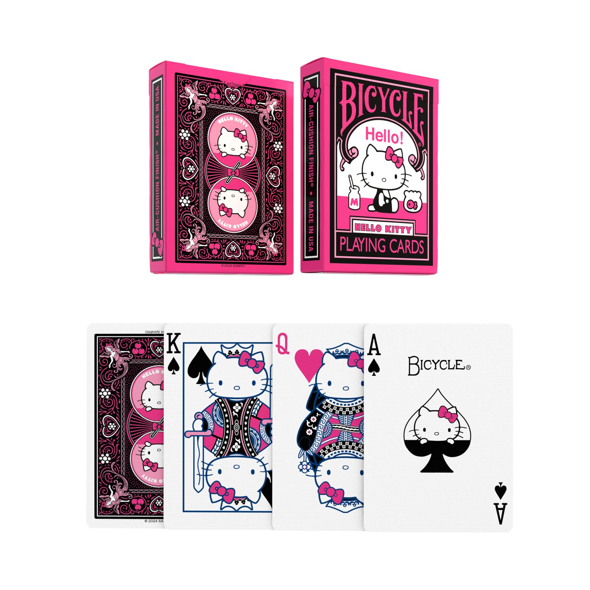 Hello Kitty Bicycle Playing Cards - Black & Pink Deck for Kids & Adults - Perfect for Parties, Game Nights & Collectors