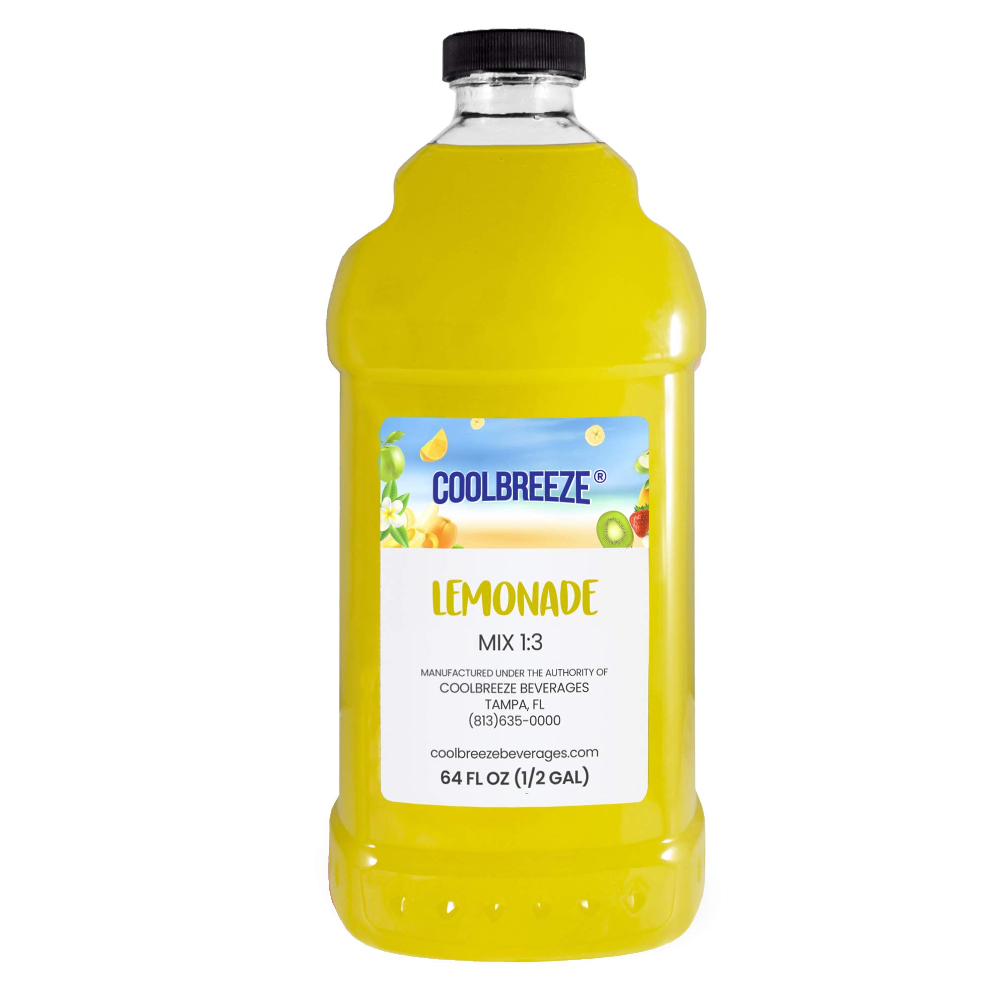 Cool Breeze Ready-to-Use Lemonade Slush Mix - 1/2 Gallon | Perfect for Summer Parties, Poolside Refreshments & Convenient Frozen Drinks