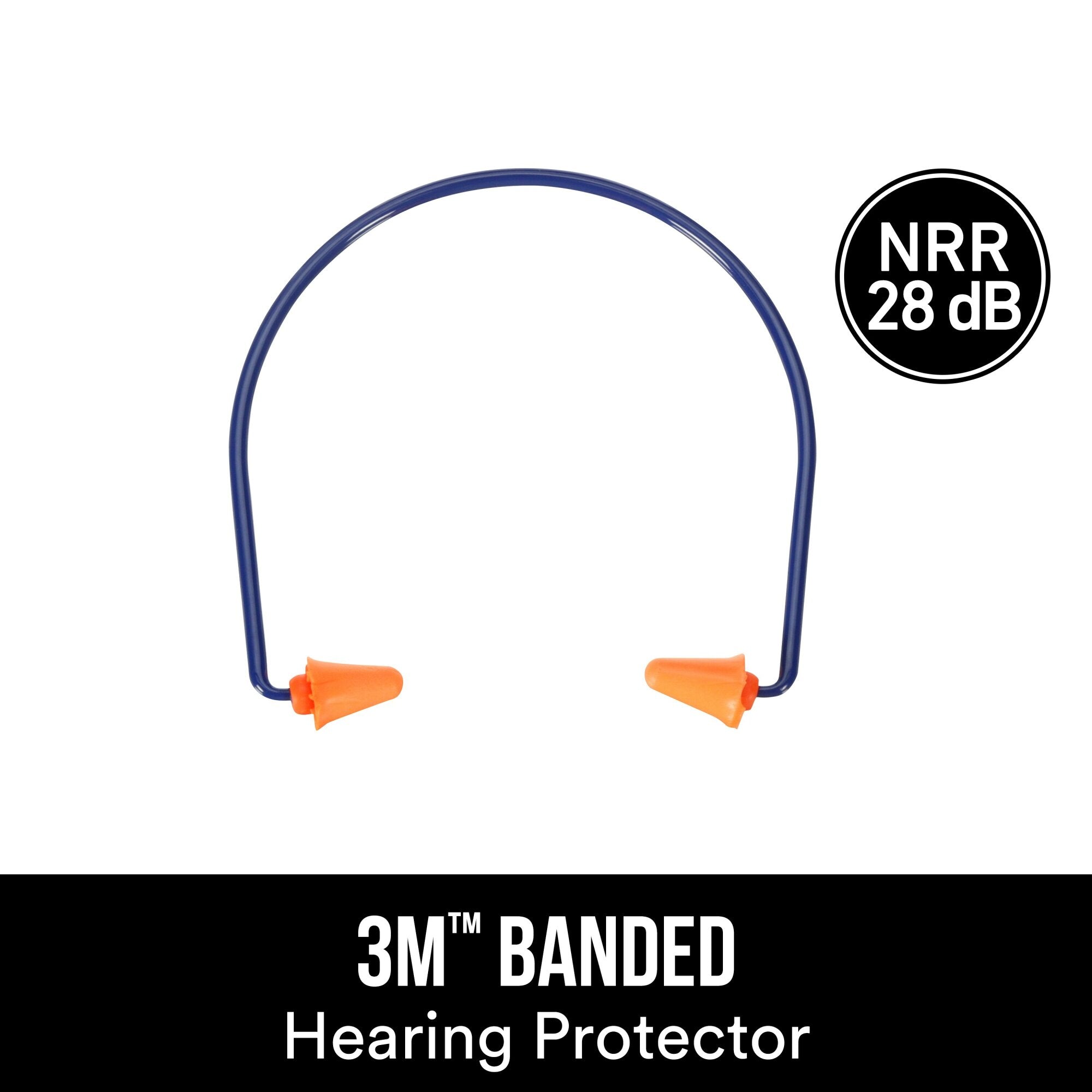 3M Banded Hearing Protector 90537H1 DC - Noise Reduction Ear Protection for Shooting, Construction & Industrial Work - Comfortable & Adjustable Safety Earmuffs