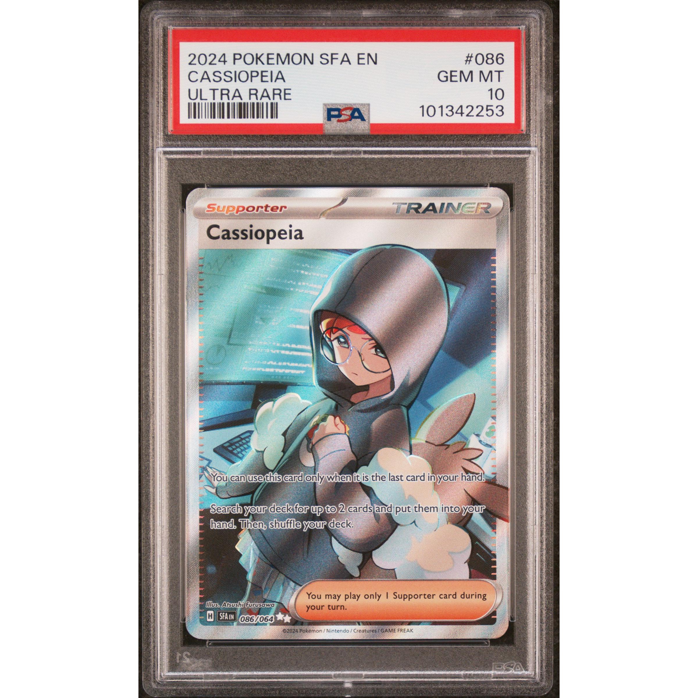 2024 Pokemon Shrouded Fable Cassiopeia 086/064 PSA 10 Graded Card - Rare Collectible for Trading Card Game Enthusiasts & Pokemon Fans | Perfect for Display, Investment & Competitive Play