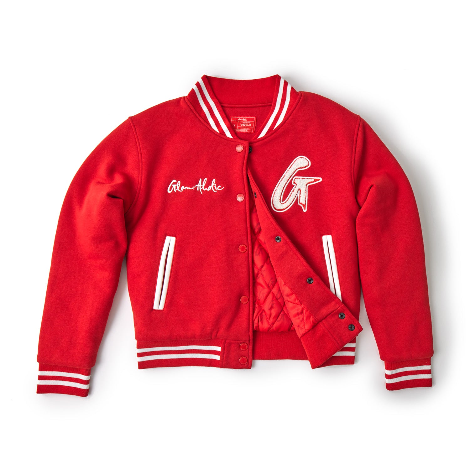 Essential Red Varsity Jacket for Men & Women - Classic Baseball Style with Ribbed Collar & Cuffs - Perfect for Casual Wear, Sports & School Events
