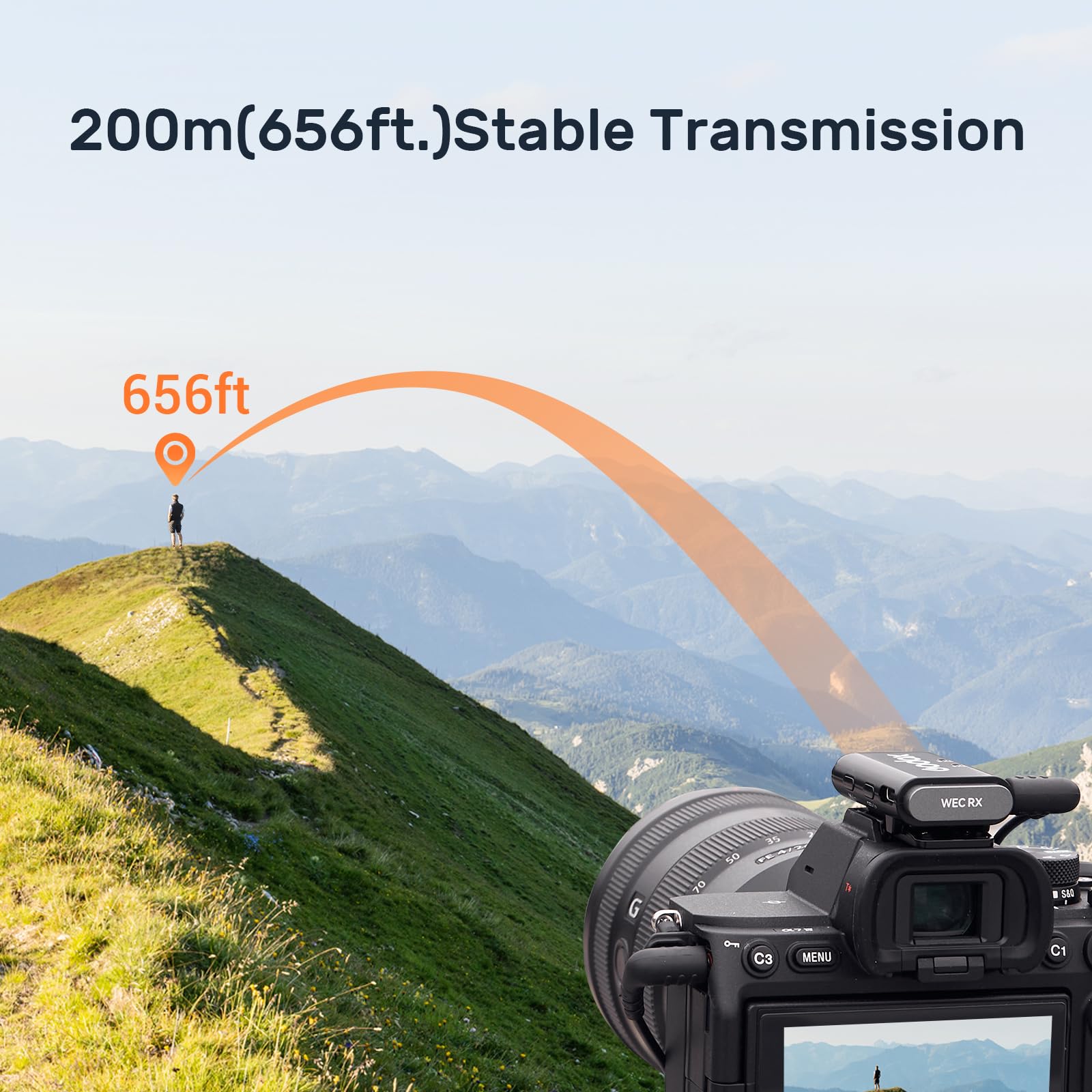 GODOX WEC Wireless Lavalier Microphone with Noise Cancellation, 656ft Range, 8H Battery - Compact Lapel Mic System for DSLR, iPhone, Android (Perfect for Interviews, Vlogging & Live Streaming)