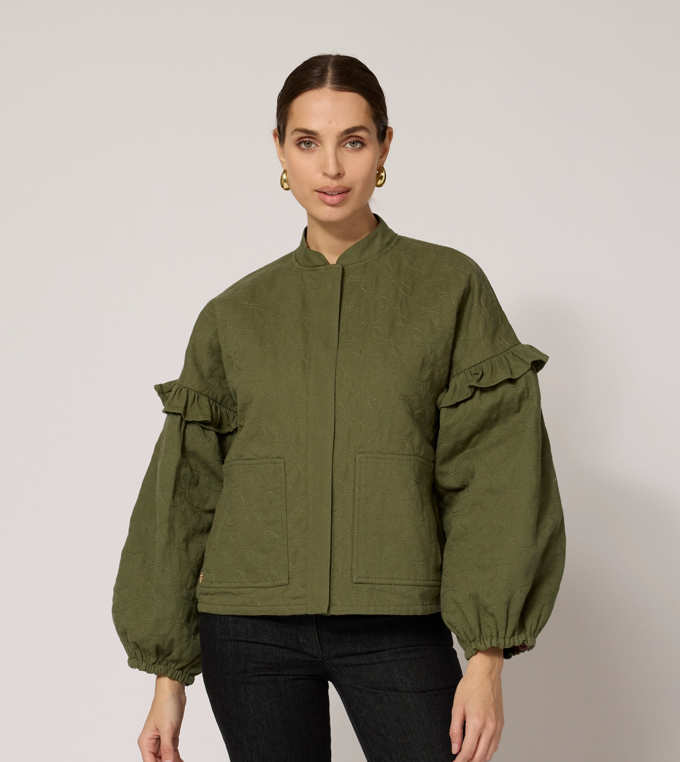 Bobbi Reversible Jacket for Women - Lightweight Waterproof Windbreaker with Hood, Army Green | Outdoor Hiking, Camping & Travel Jacket