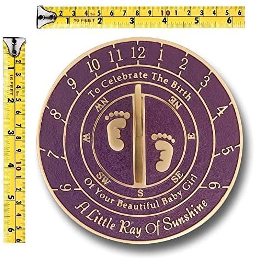 NauticalMart Baby Sundial Gifts - Unique Baby Shower Present, Christening Gift & Nursery Decor for Newborns | Perfect for Beach-Themed Nurseries, Outdoor Playtime & Educational Learning