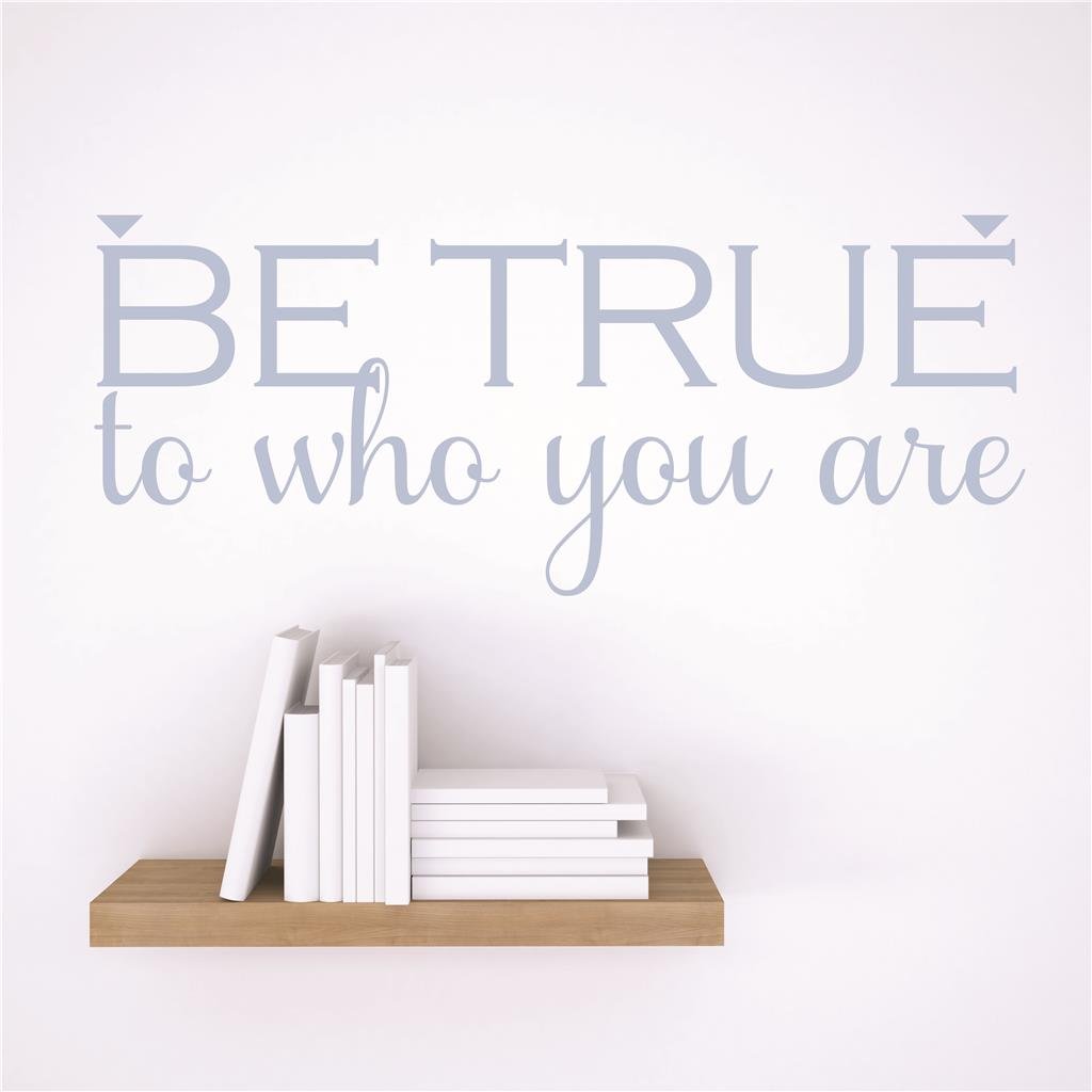 DIY Removable Wall Decals - Be True to Who You Are - 26x26 Inch Inspirational Bedroom Stickers for Home Decor & Kids Room