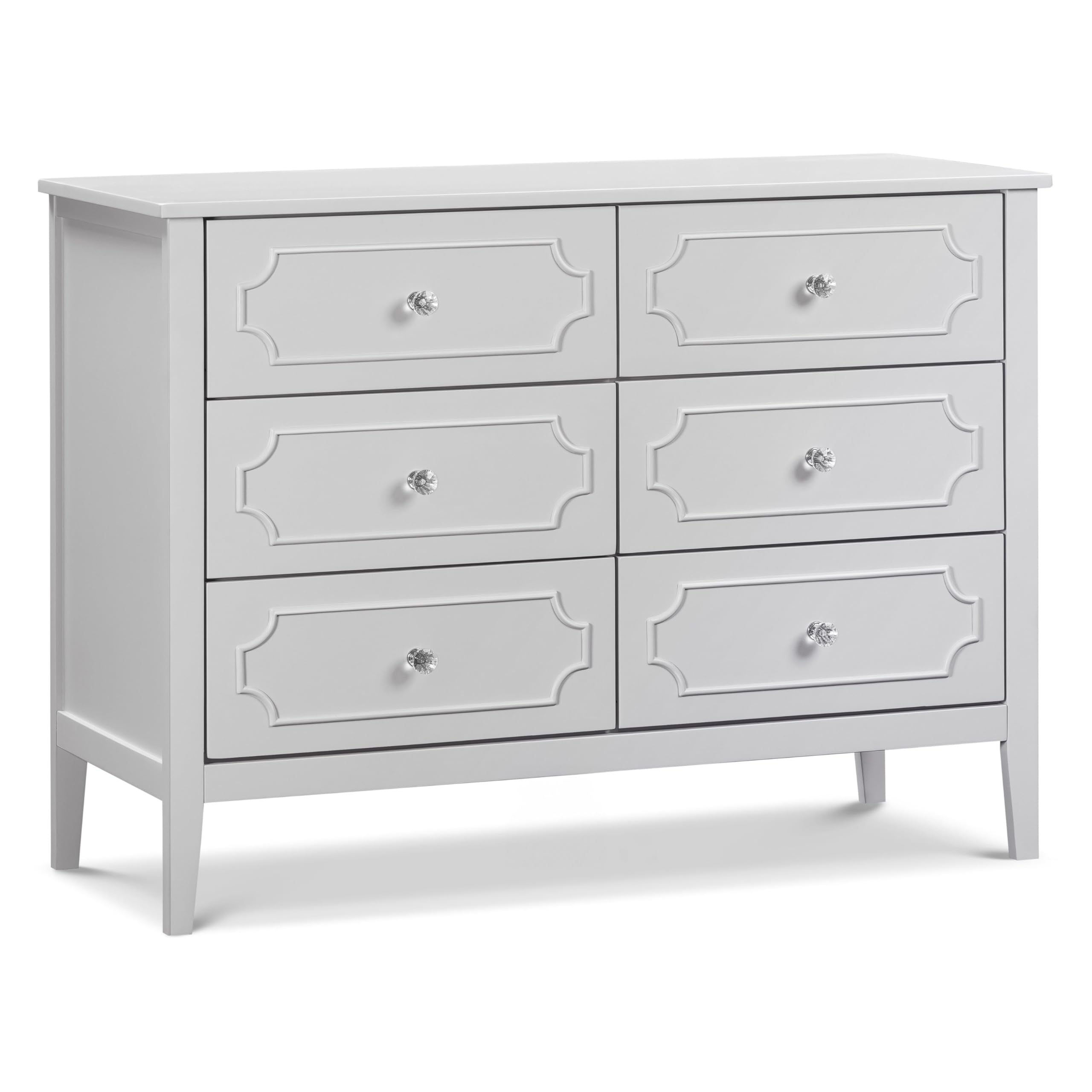 DaVinci Chloe Regency 6-Drawer Dresser in Fog Grey - Stylish Bedroom Storage Solution for Modern Homes & Apartments