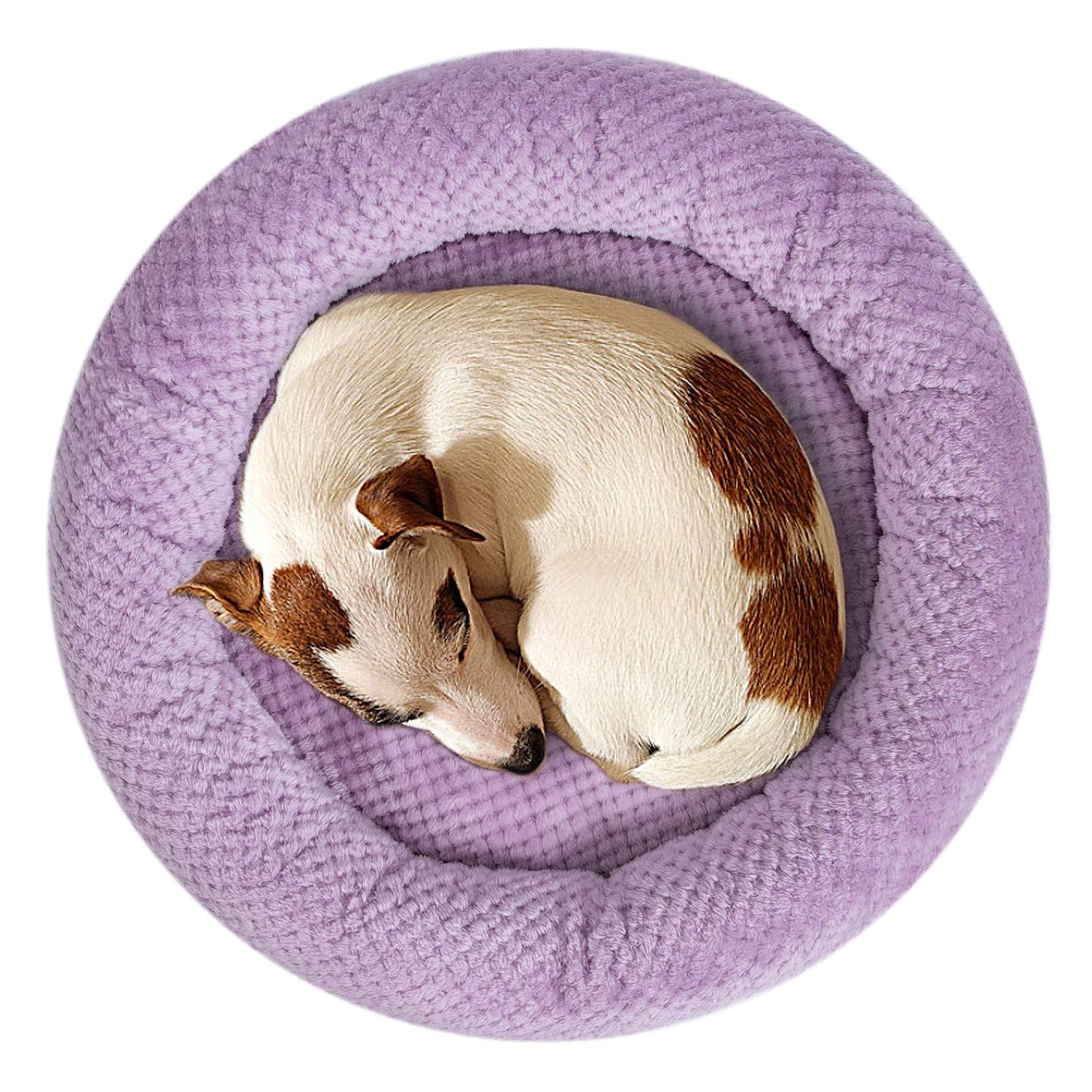 WONDER MIRACLE Fuzzy Deluxe Pet Bed - Super Soft Plush Dog & Cat Bed for Crates, Washable & Durable (24