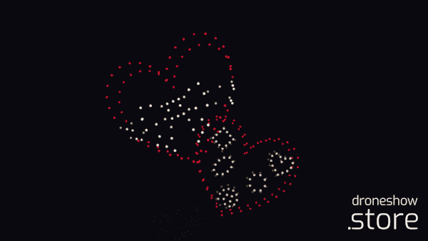 Animated Chocolate Box with 300 Drones - Perfect for Valentine's Day Gifts, Birthday Surprises & Drone Light Shows