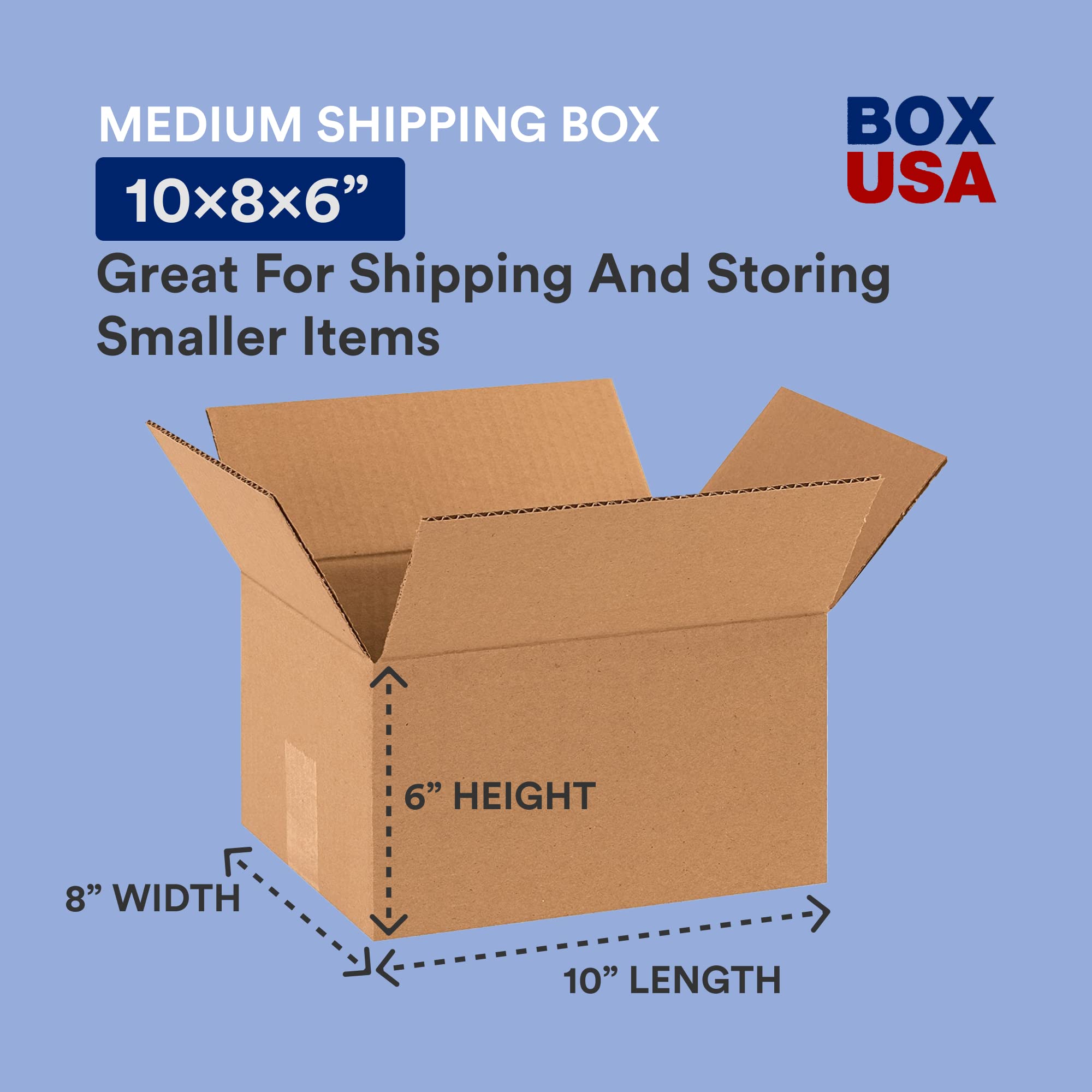 BOX USA Small Corrugated Cardboard Shipping Boxes 10