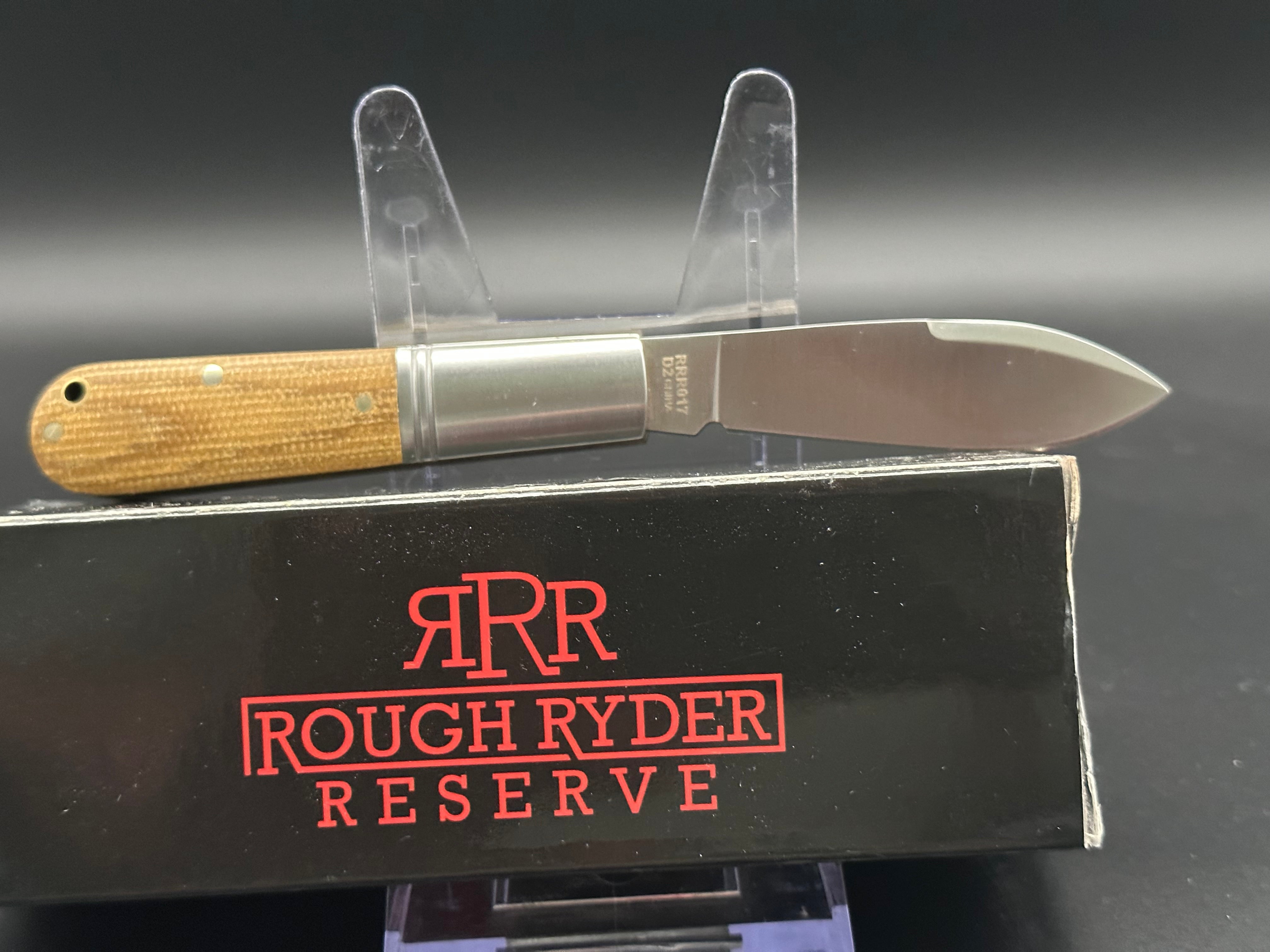 Rough Ryder Reserve RRR017 Barlow Knife with D2 Steel Blade - High-Quality Pocket Knife for Camping, Hiking & Everyday Carry (EDC)