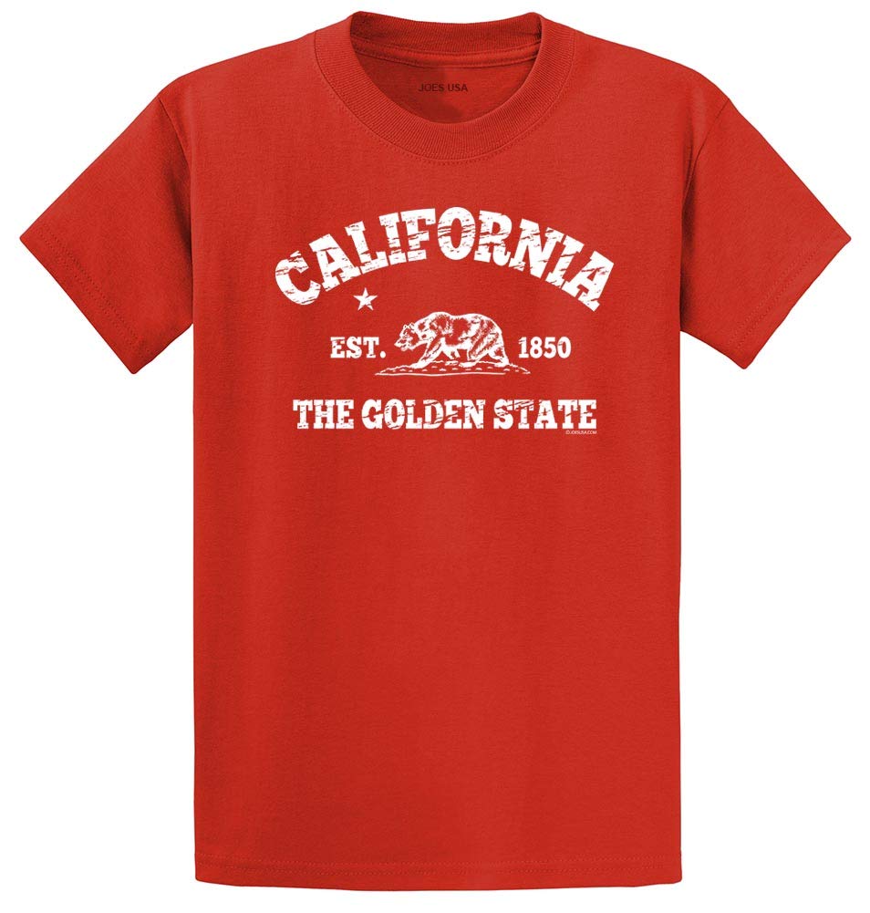 Premium Heavyweight Cotton T-Shirts for Men - Regular, Big & Tall Sizes | Vintage California Bear Design Since 1850 | Casual Wear, Gym, Outdoor Activities