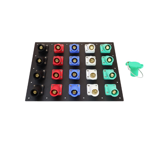 1600 Amp Male Threaded Post 20 Position CAM Lock Panel - Heavy Duty Electrical Power Distribution Panel for Industrial & Commercial Use