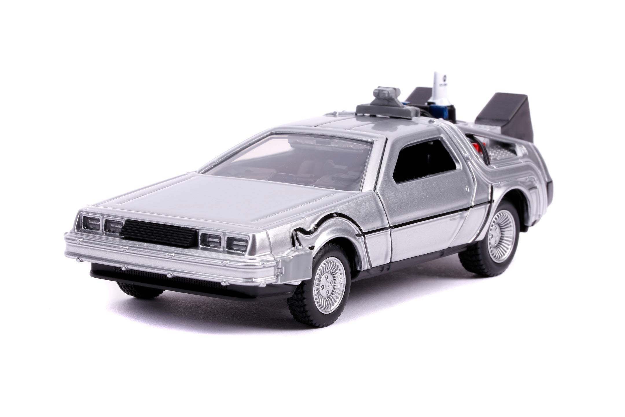 Jada Toys Back to The Future Part II 1:32 Scale Die-Cast Time Machine Car - Collectible Toy for Kids & Adults - Perfect for Movie Fans, Gift Giving & Display