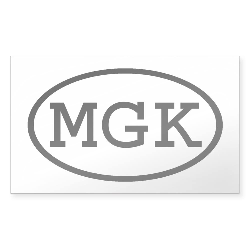 MGK Oval Rectangle Sticker - Durable Vinyl Bumper Decal for Cars, Laptops & Water Bottles - Perfect for Music Fans & Street Style