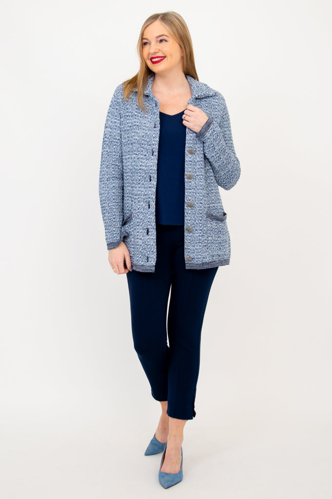 Chanel Cardigan for Women - Soft Cotton Merali Sweater - Elegant Knitwear for Casual Wear, Office & Date Nights