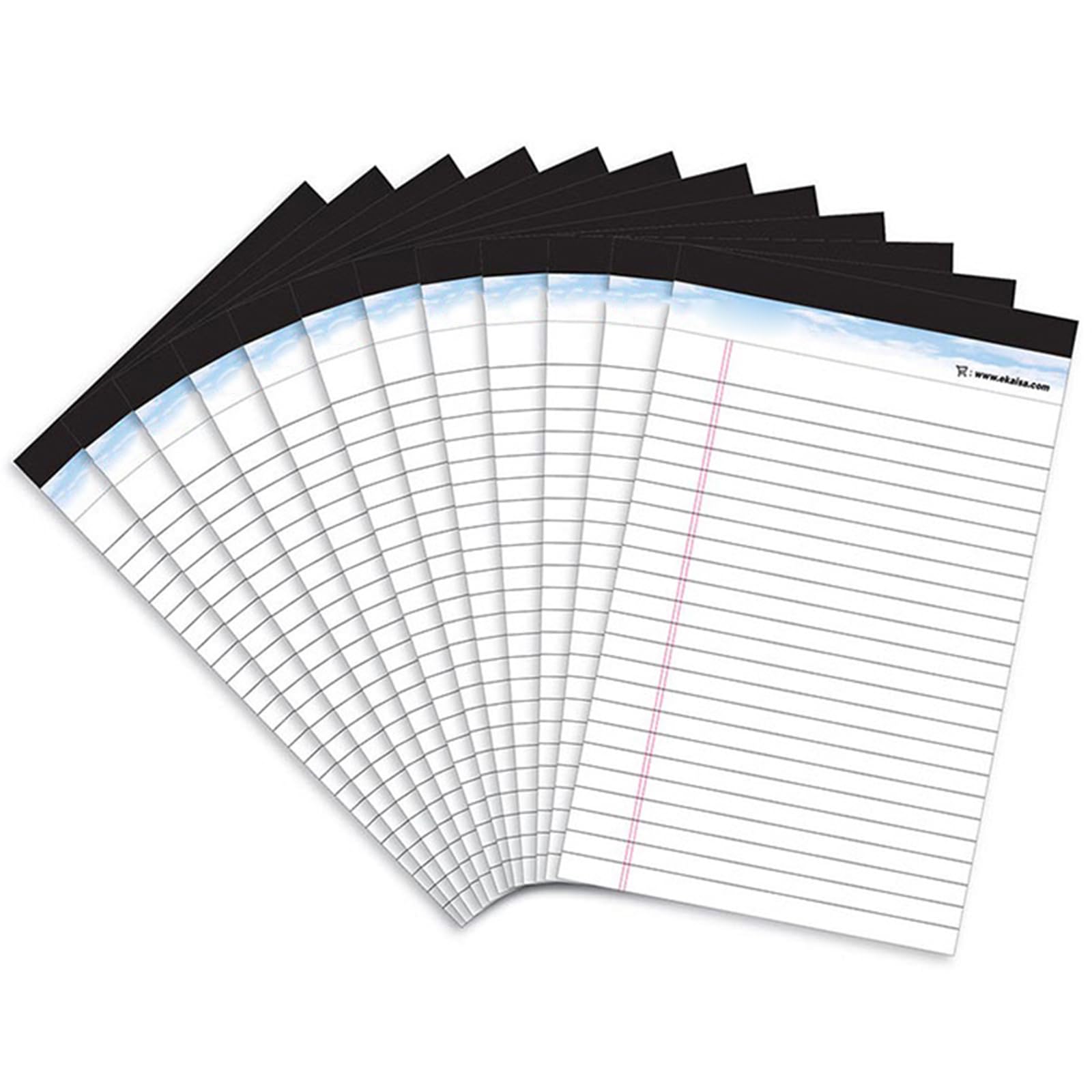 YOGOTEU Ruled Notepads - 80 Sheets Lined Writing Tablets for Teachers & Students, Home Office Legal Pads, Lined Notebook for Journaling, Note Taking - Perfect for School, Work & Daily Planning