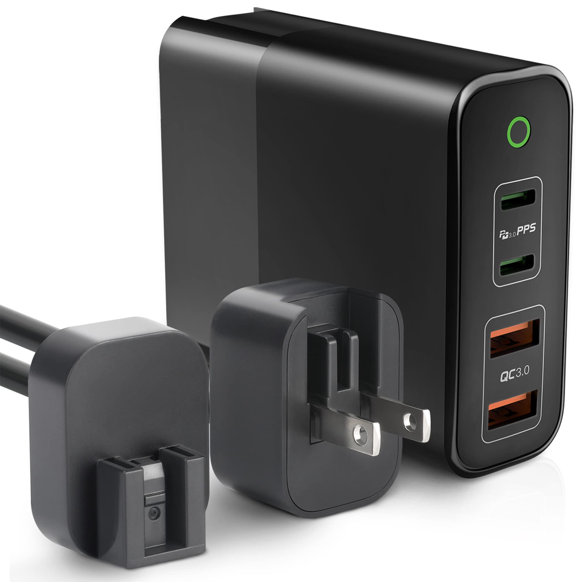 150W GaN USB C Wall Charger PD 100W + PPS 45W Super Fast Charging Adapter with Extension Cable - Compatible with iPhone 14/13/12/11, iPad, MacBook - Perfect for Home, Office & Travel Charging Needs