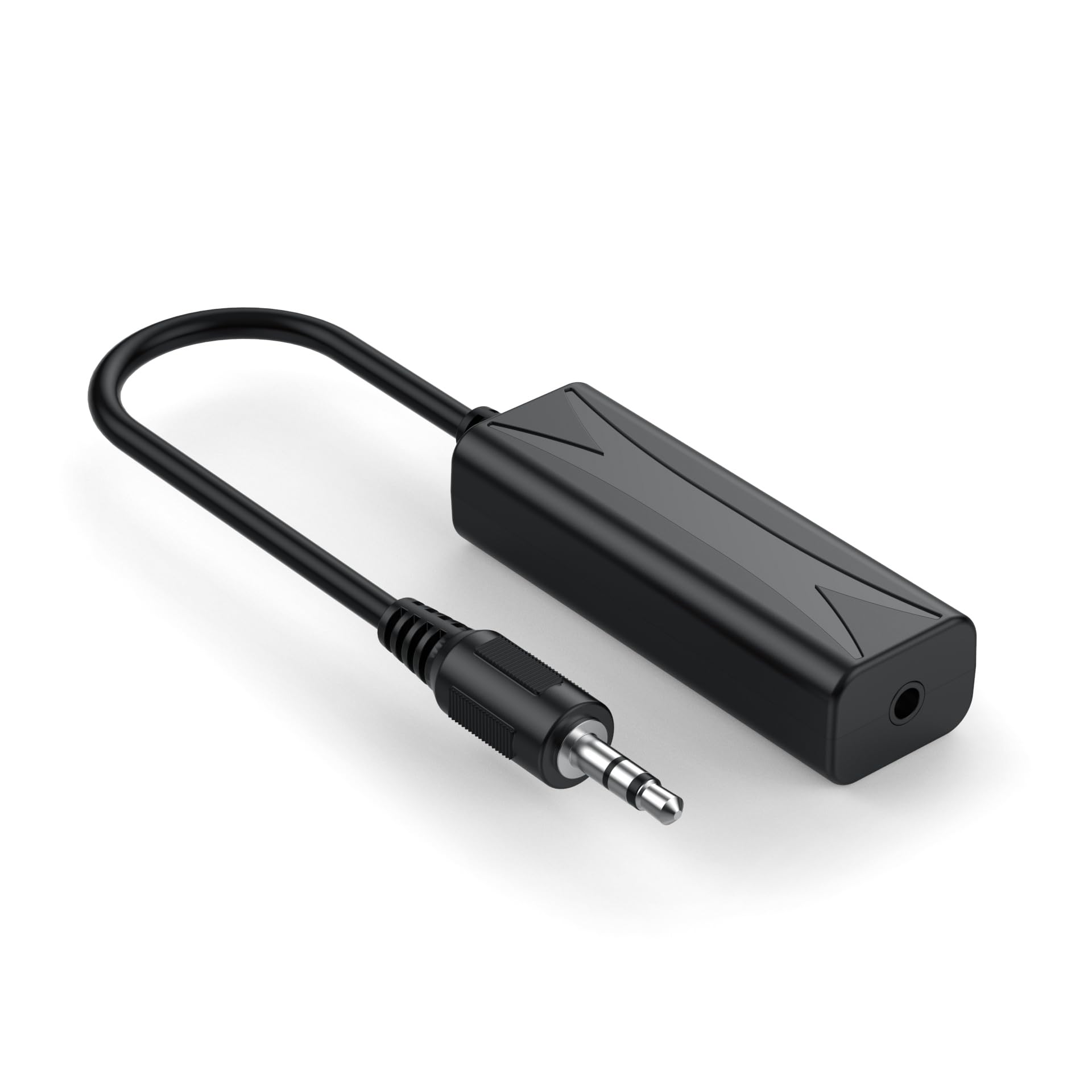 BOLS 3.5mm Ground Loop Noise Isolator - Eliminate Buzzing & Hum in Car Audio & Home Stereo Systems - 3.5mm Audio Cable Included (Black) - Perfect for Car Sound Systems, Home Theaters & DJ Setups
