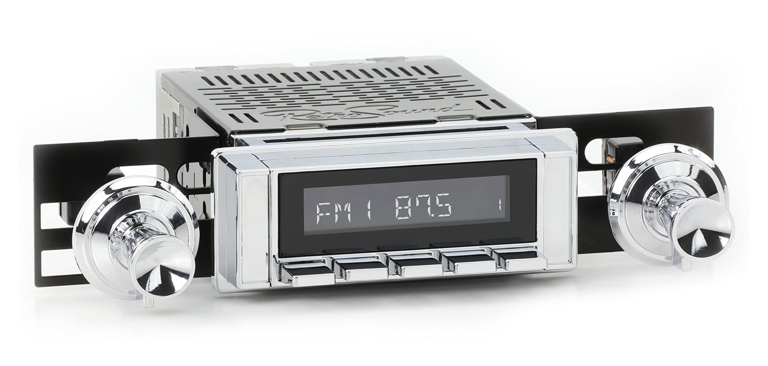 Vintage Style Motor 2 Radio Kit with Chrome Face, Bezel & Knobs - HC-M2-111-09-79 | Classic Car Audio Upgrade for 1950s-1970s Vehicles | Perfect for Restoration Projects & Automotive Enthusiasts