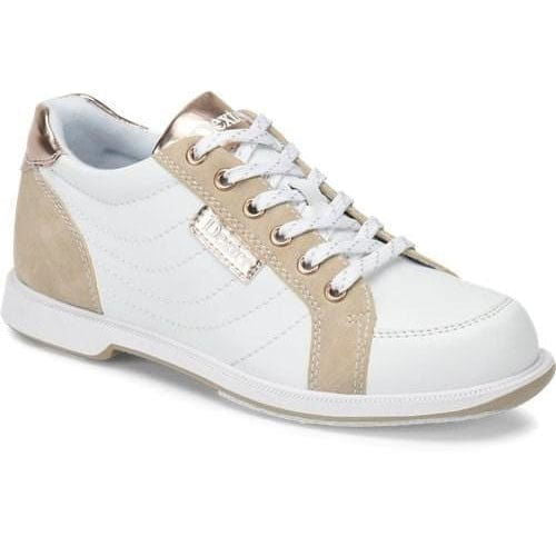 Dexter Women's Groove IV White Rose Gold Bowling Shoes - Lightweight & Comfortable for League Play & Tournaments