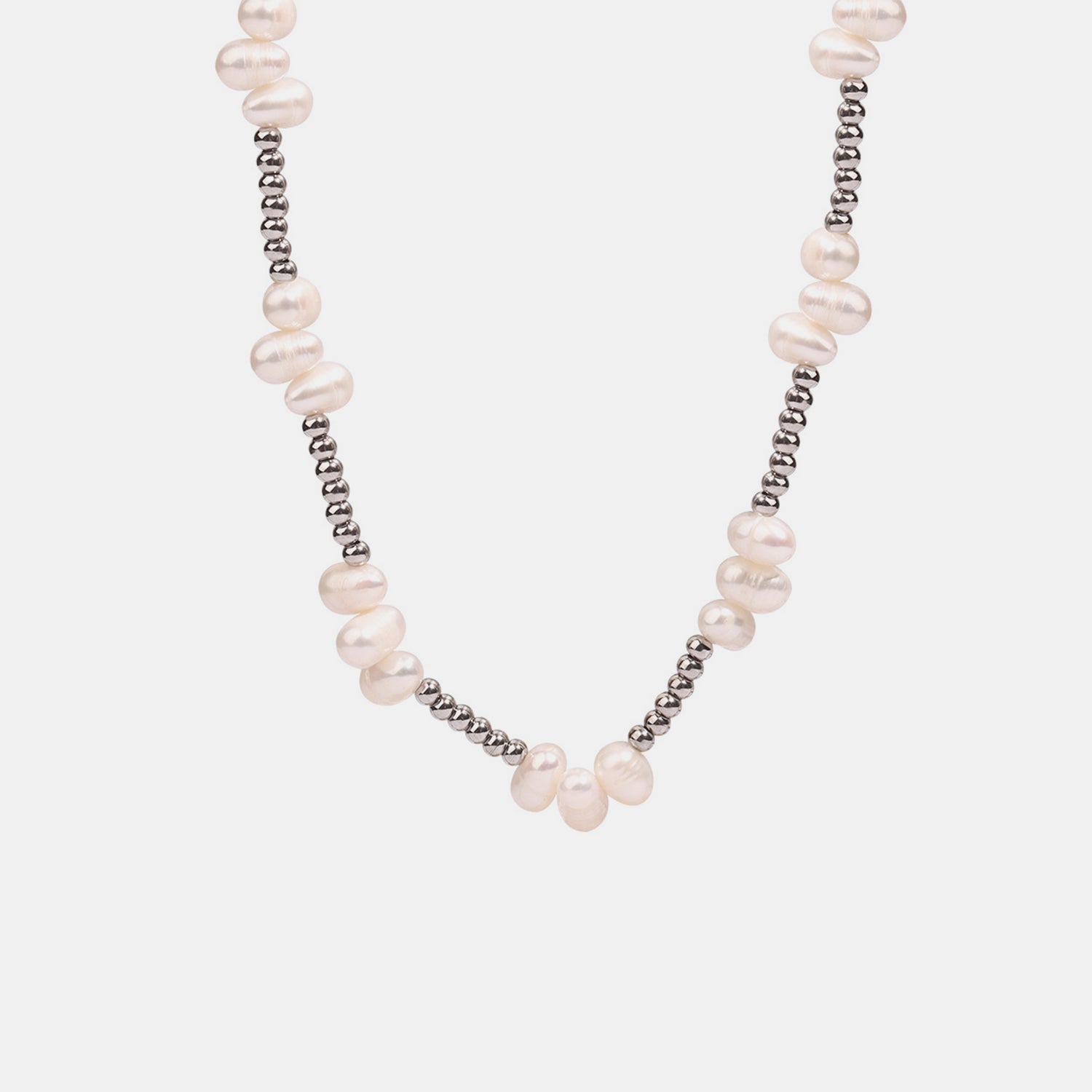 Elegant Freshwater Pearl & Titanium Steel Beaded Necklace for Women | Dainty Layering Jewelry for Daily Wear, Office & Special Occasions