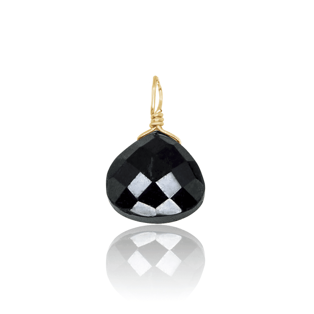 Black Tourmaline Teardrop Pendant Necklace - Natural Gemstone Jewelry for Protection & Healing - Perfect for Meditation, Energy Cleansing & Spiritual Gifts