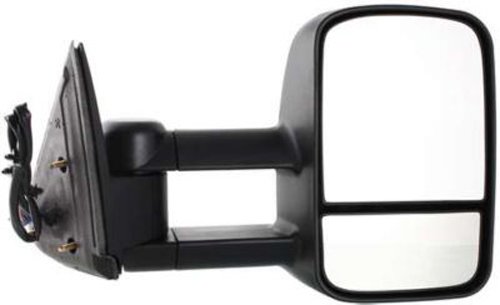 Black Heated Towing Mirror for Chevrolet Silverado & GMC Sierra - Passenger Side Replacement - Perfect for Winter Driving & Towing Trailers