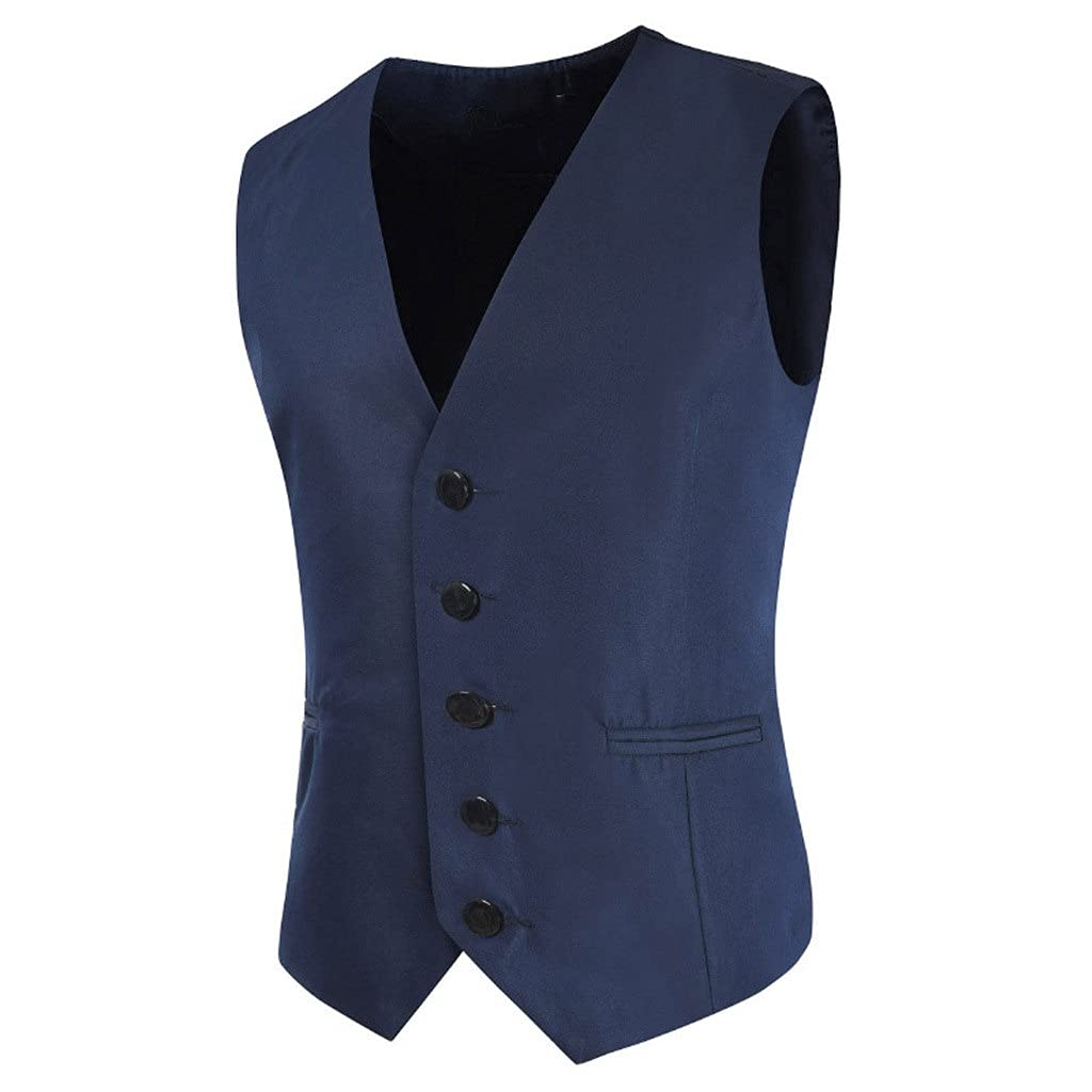 EKDSPW Slim Fit Men's Suit Vest - Casual & Business Waistcoat for Gentlemen, Wedding Groom, Formal Events (Color: C, Size: L) | Perfect for Office Wear, Parties & Special Occasions