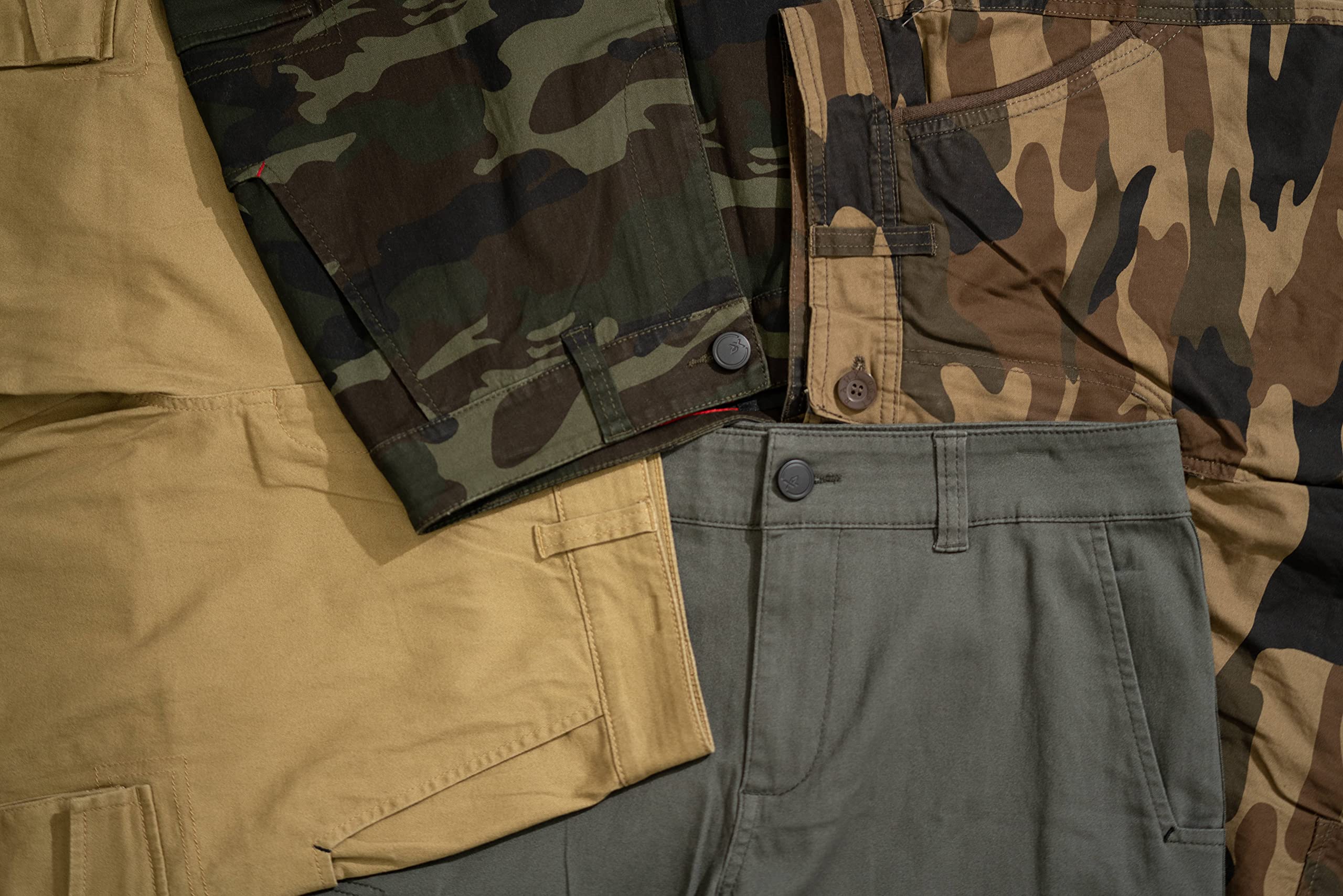 RAW X Men's Belted Cargo Shorts - Relaxed Fit Casual Knee-Length Pants with Multiple Pockets | Perfect for Outdoor Activities, Hiking, Travel & Everyday Wear