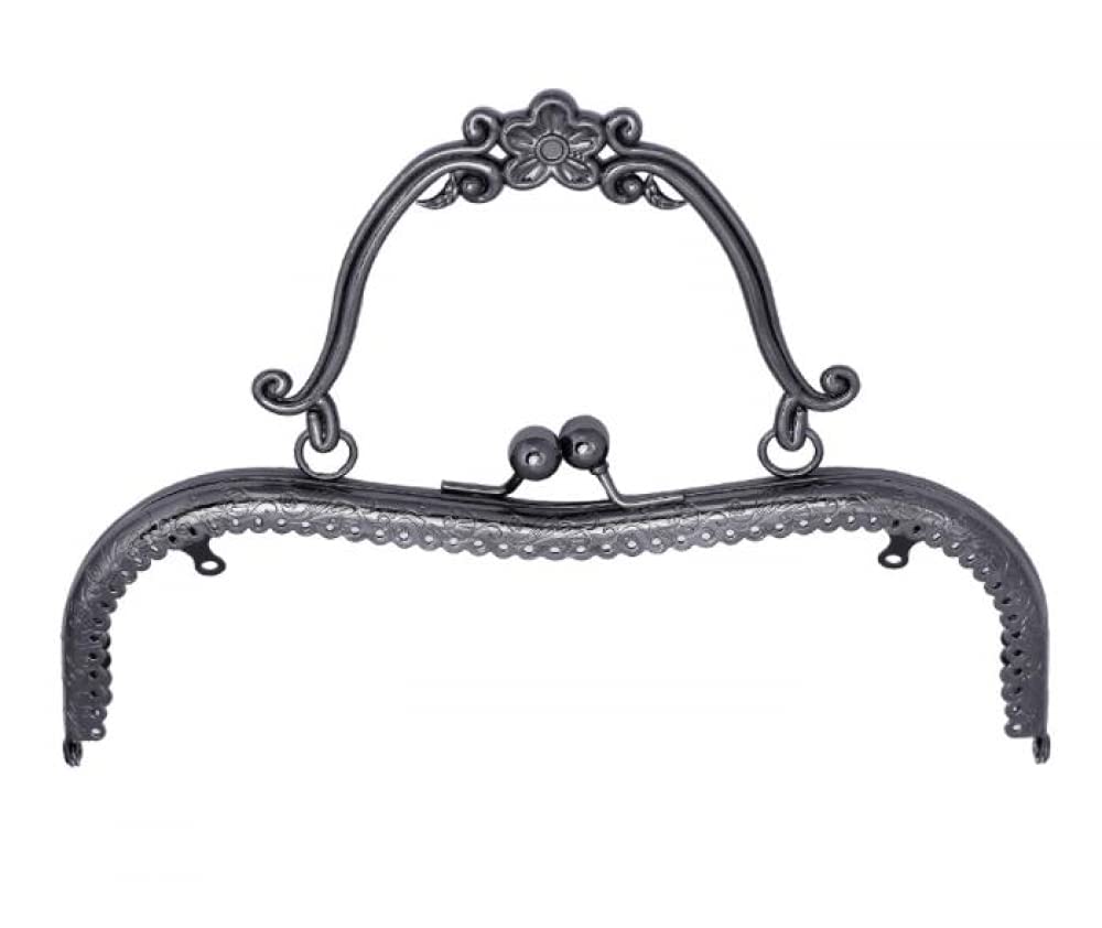 Vintage Metal Kiss Clasp Lock - Elegant Retro Purse Frame for Handbags, Wallets & DIY Craft Projects | Durable Hardware Accessories for Leather Goods & Sewing Supplies