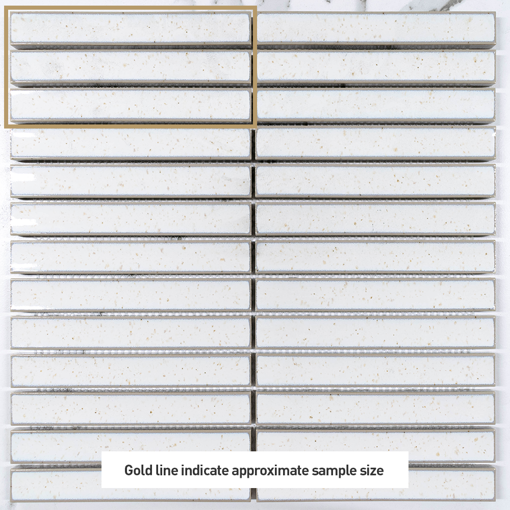 Premium 20x145mm Glossy Bamboo Cream Kit Kat Tile - Perfect for Kitchen Backsplash, Bathroom Walls & Modern Interior Design