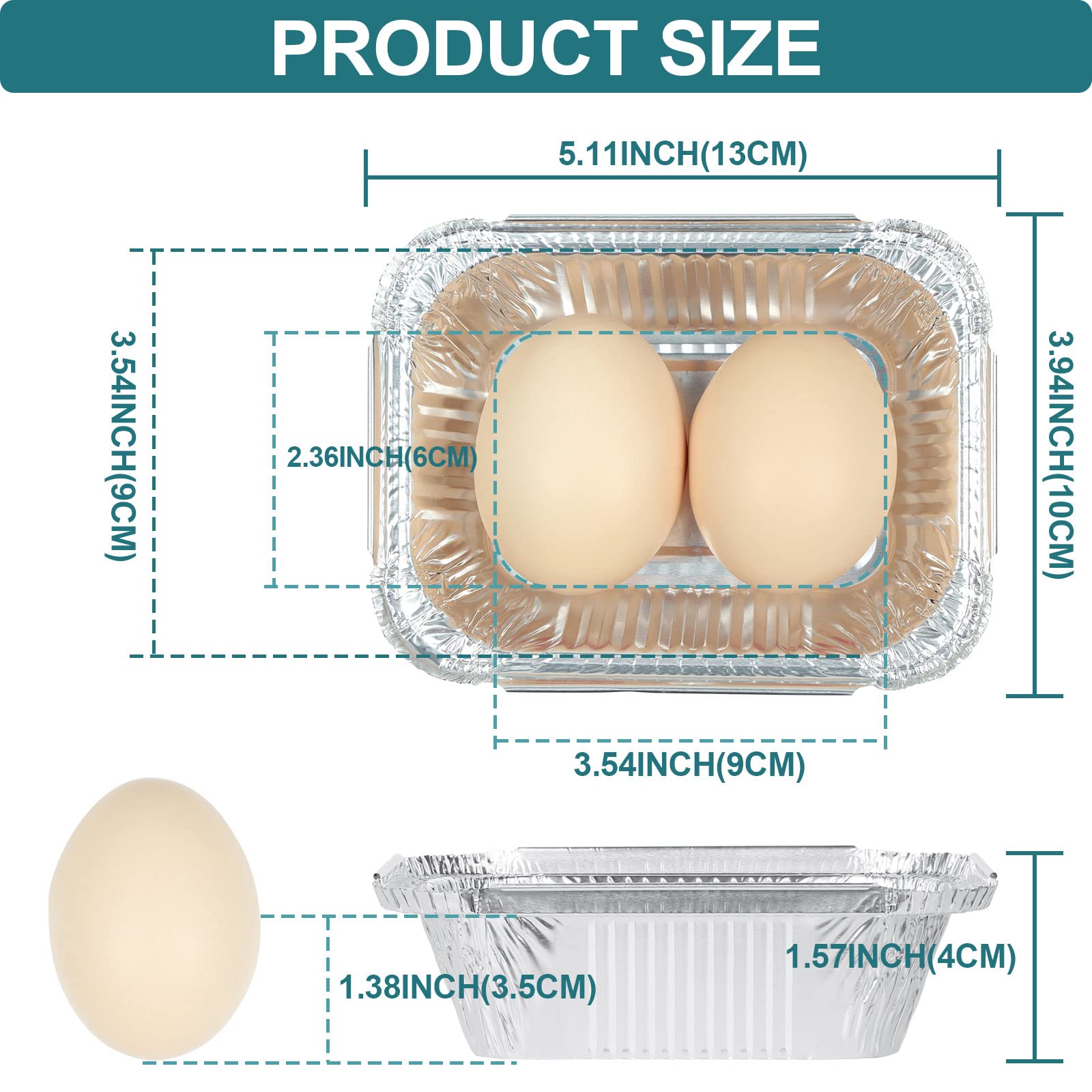 50 Pack 8 OZ/230ML Mini Aluminum Foil Pans with Cardboard Lids - Disposable Baking Containers for Meal Prep, Food Storage & Freezer | Perfect for Christmas Treats, Party Snacks & Takeout Food