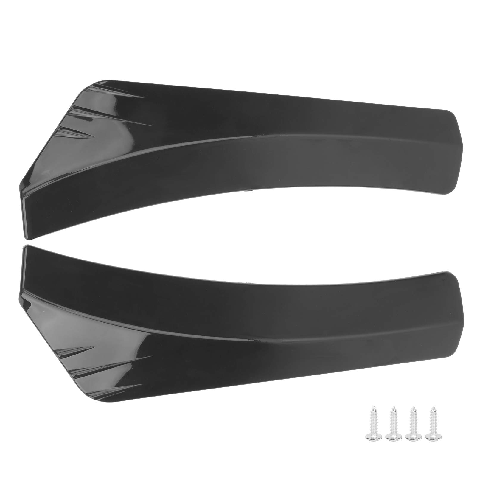 2PCS Glossy Black Car Bumper Lip Protector - Universal Anti-Scratch Diffuser Splitter Wrap for Sedans, SUVs & Trucks - Perfect for Parking, Daily Driving & Car Shows