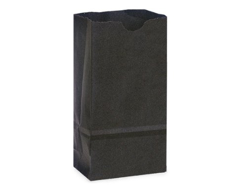500 Pack Black Kraft Gift Bags 2 Lb Capacity 4.25