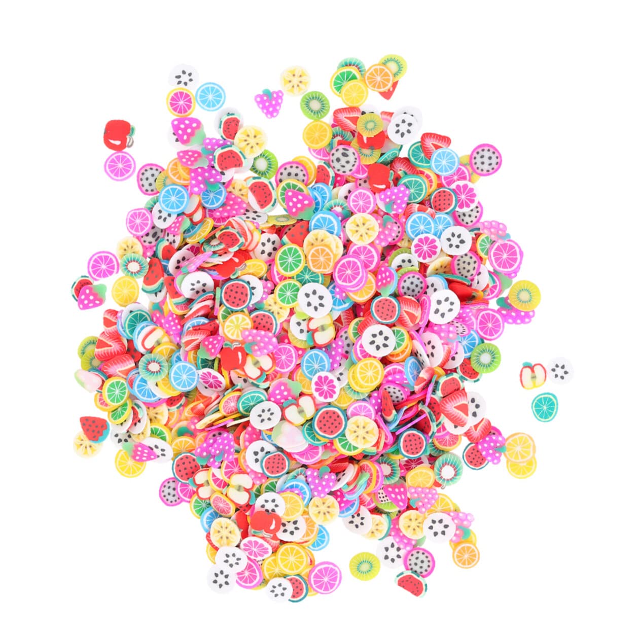 FRCOLOR 2000pcs 3D Fruit Slice Nail Stickers for Kids - Cute DIY Nail Art Decals, Phone & Flower Decorations - Perfect for Birthday Parties, Nail Salons & Craft Projects
