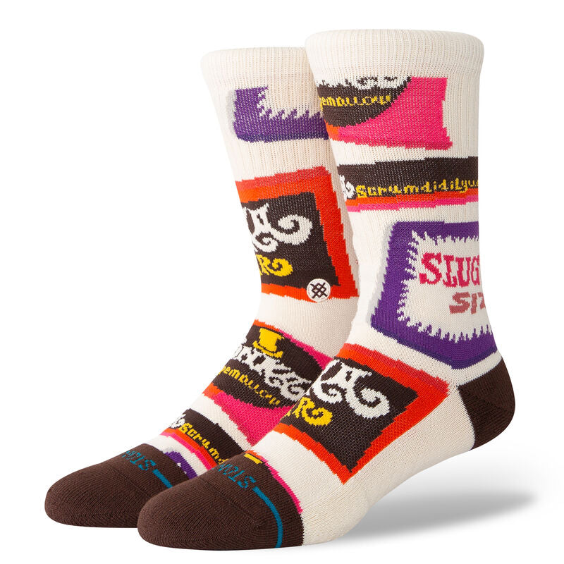 Stance Wonka Bars Crew Socks - Fun & Colorful Novelty Socks for Men & Women - Perfect for Movie Nights, Cosplay & Gifts