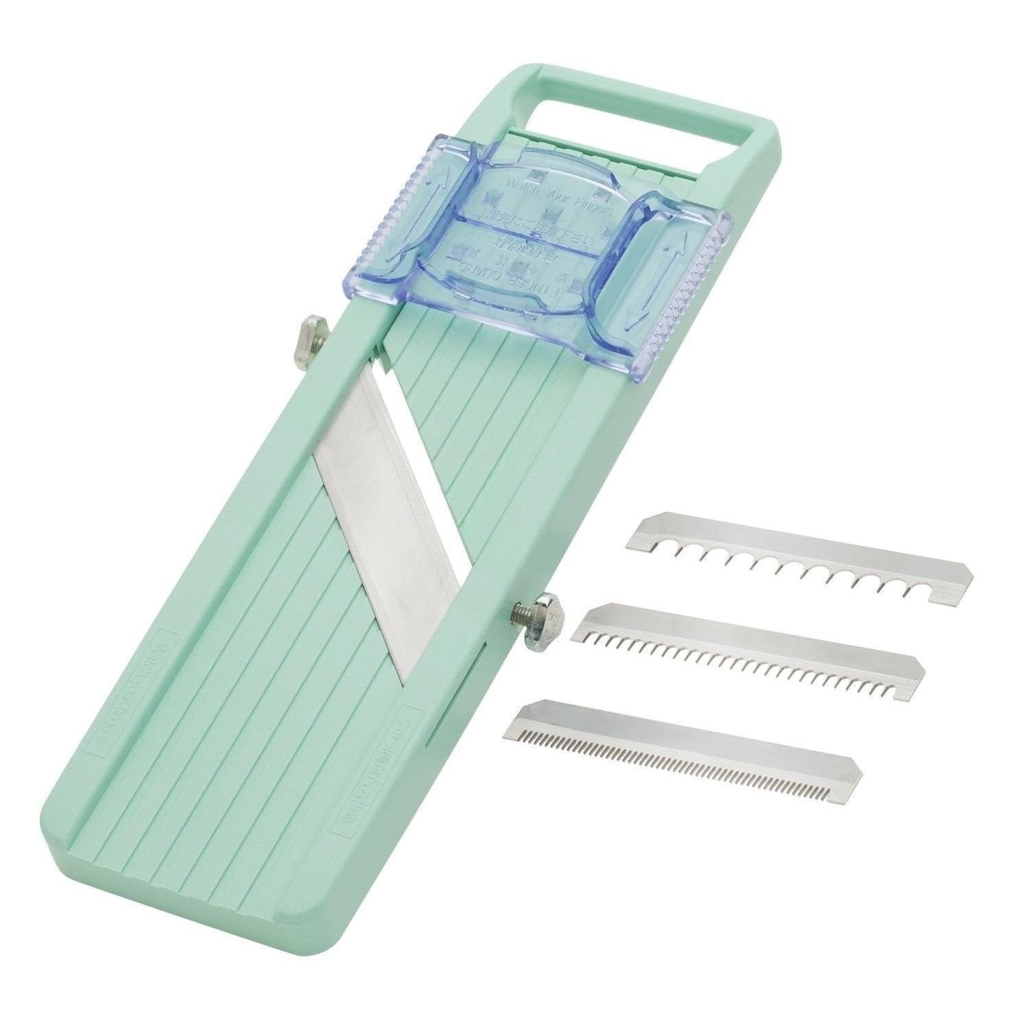 Benriner Japanese Mandoline Slicer for Vegetables & Fruits - Green | Professional Kitchen Tool for Salad, Sushi & Garnish Prep